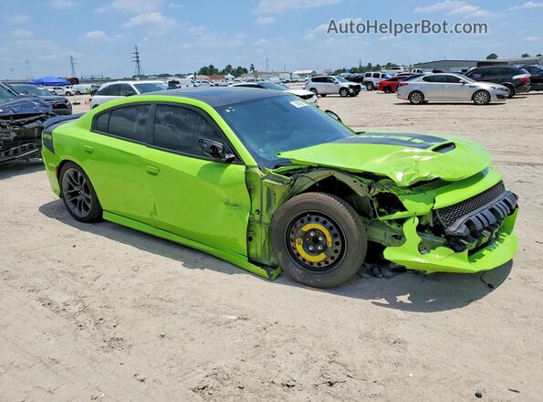 2C3CDXCT3PH671754 2023 DODGE CHARGER Зеленый Передняя правая четверть