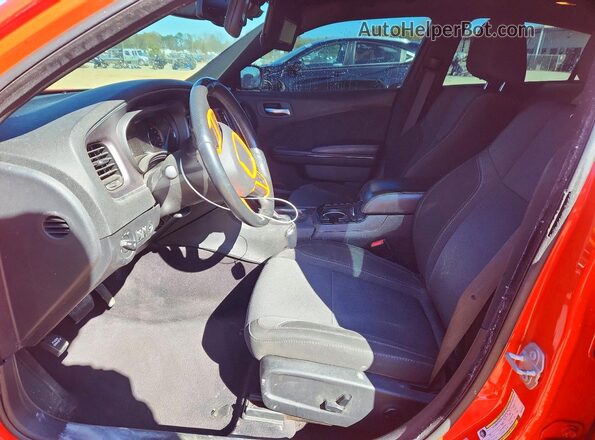 2C3CDXCT4HH518446 2017 DODGE CHARGER Orange წინა სალონის ხედი