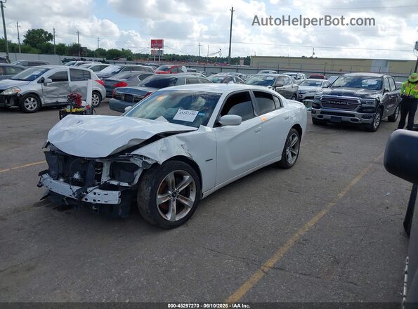 2C3CDXCT4HH523565 2017 DODGE CHARGER White წინა მარცხენა ხედი სამი მეოთხედიდან