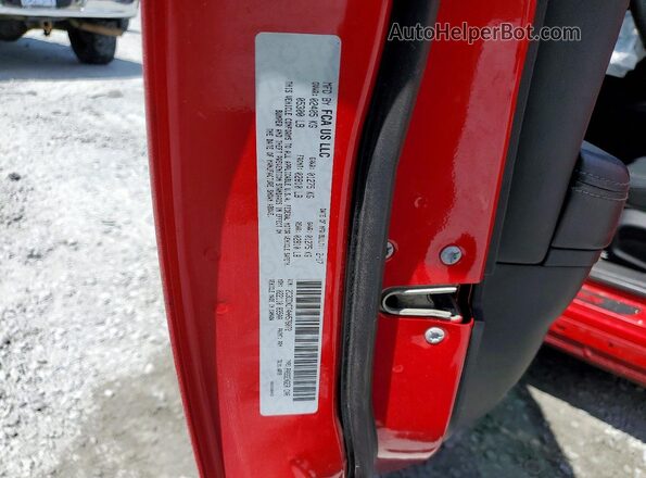 2C3CDXCT4HH576072 2017 DODGE CHARGER Red VIN կոդի պիտակի տեսք