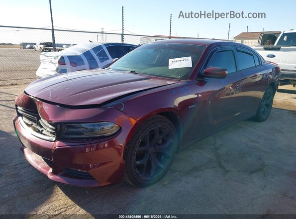 2C3CDXCT4JH307477 2018 DODGE CHARGER Maroon Vista tres cuartos delantera izquierda