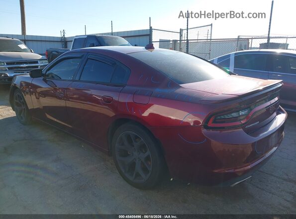 2C3CDXCT4JH307477 2018 DODGE CHARGER Maroon Trasero izquierdo