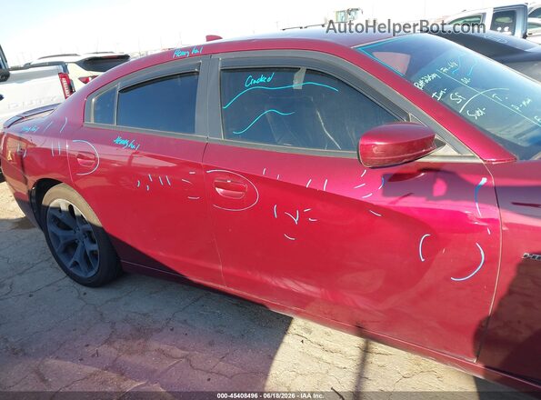 2C3CDXCT4JH307477 2018 DODGE CHARGER Maroon Vista interior trasera