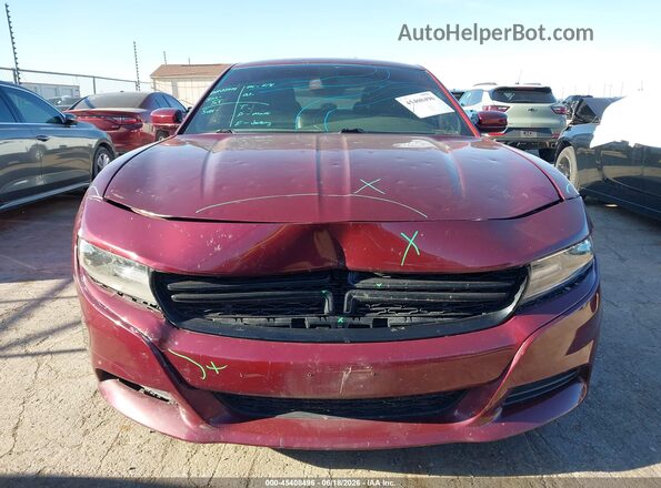 2C3CDXCT4JH307477 2018 DODGE CHARGER Maroon Vista frontal