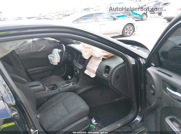 2C3CDXCT5HH609421 2017 DODGE CHARGER Black წინა სალონის ხედი