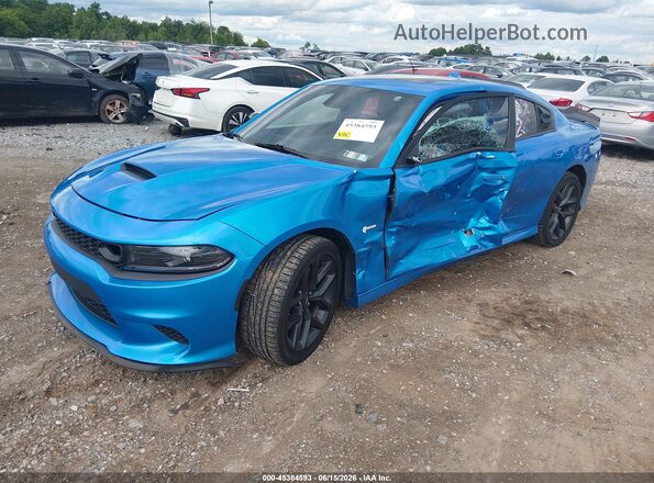 2C3CDXCT5PH616240 2023 DODGE CHARGER Blue Vista tres cuartos delantera izquierda