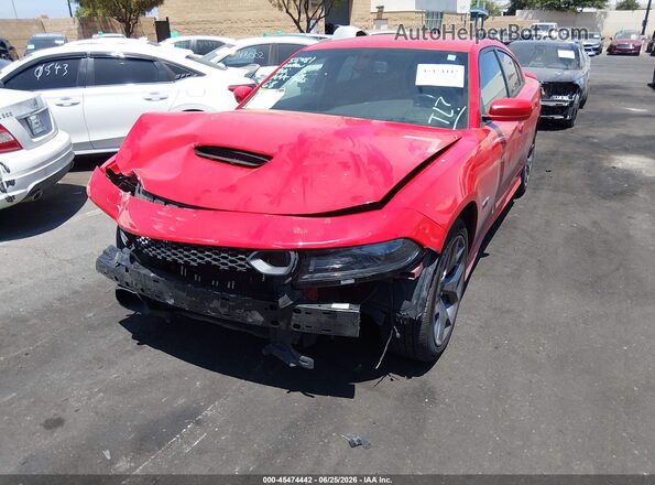 2C3CDXCT6KH597920 2019 DODGE CHARGER Red Առջևի ձախ երեք քառորդ տեսարան