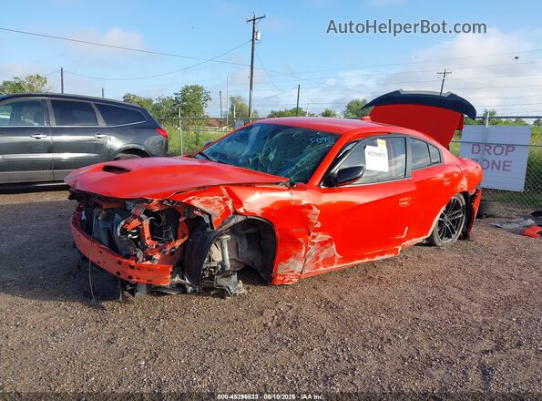 2C3CDXCT6KH722155 2019 DODGE CHARGER Orange Vista tres cuartos delantera izquierda