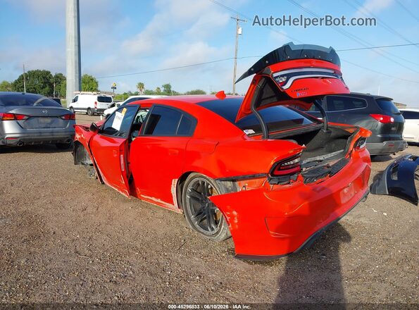 2C3CDXCT6KH722155 2019 DODGE CHARGER Orange Trasero izquierdo