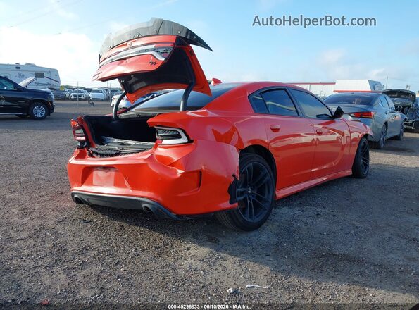 2C3CDXCT6KH722155 2019 DODGE CHARGER Orange Trasero derecho