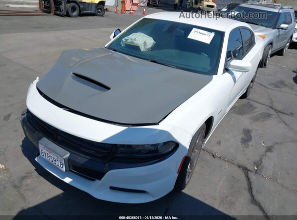 2C3CDXCT7JH176979 2018 DODGE CHARGER White Առջևի ձախ երեք քառորդ տեսարան