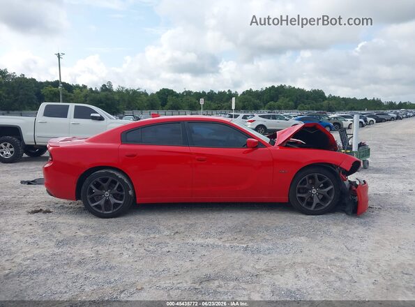 2C3CDXCT7JH200486 2018 DODGE CHARGER Red Вид задньої частини салону