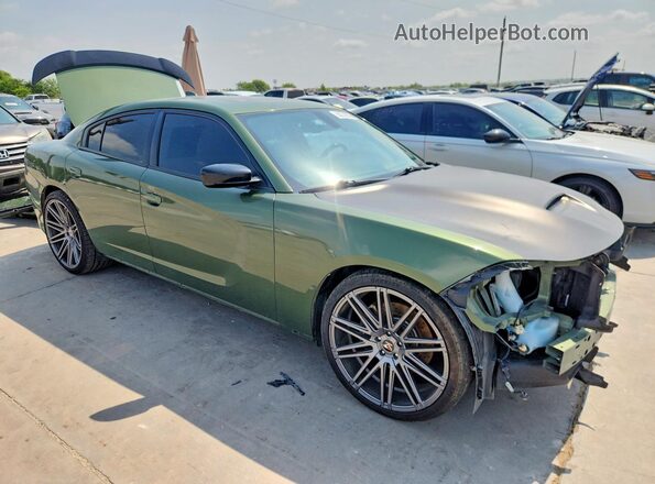 2C3CDXCT7LH184146 2020 DODGE CHARGER Green Delantero derecho
