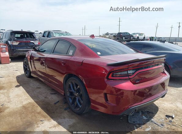 2C3CDXCT8NH261822 2022 DODGE CHARGER Maroon Trasero izquierdo