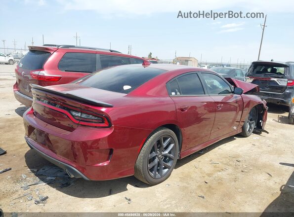 2C3CDXCT8NH261822 2022 DODGE CHARGER Maroon Trasero derecho