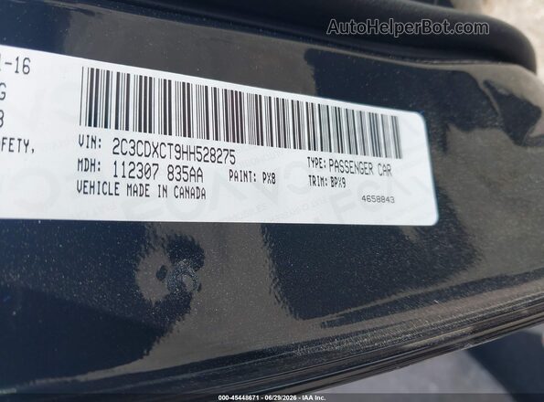 2C3CDXCT9HH528275 2017 DODGE CHARGER Black Widok komory silnika