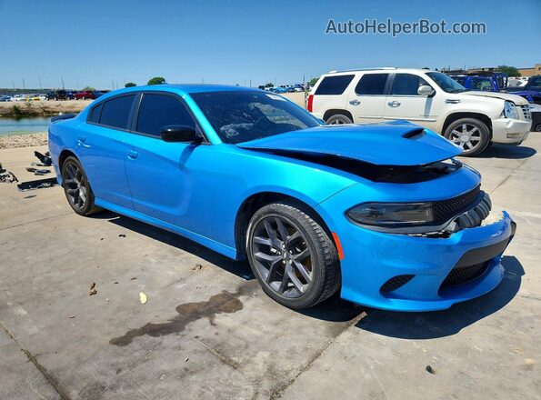 2C3CDXCT9PH656238 2023 DODGE CHARGER Синий Передняя правая четверть