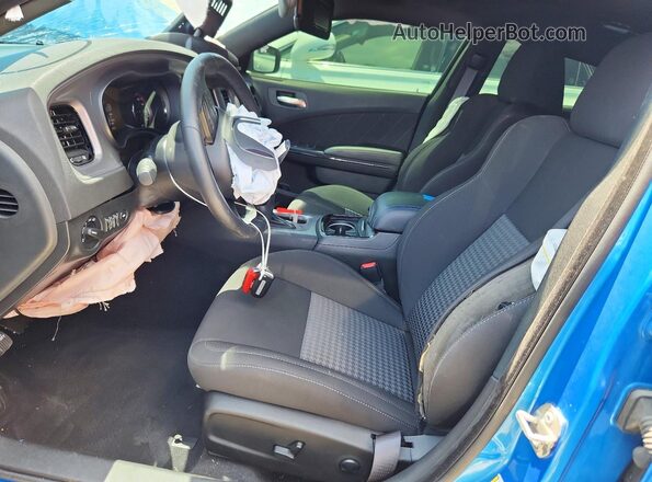 2C3CDXCT9PH656238 2023 DODGE CHARGER Синий Вид салона спереди