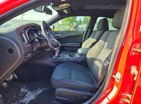 2C3CDXCTXHH520086 2017 DODGE CHARGER Красный Вид салона спереди