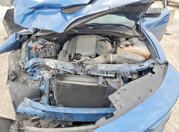 2C3CDXCTXMH612843 2021 DODGE CHARGER Blue Вид задньої частини салону