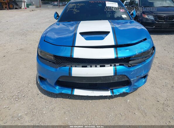 2C3CDXEJ1JH290990 2018 DODGE CHARGER Синий Вид спереди