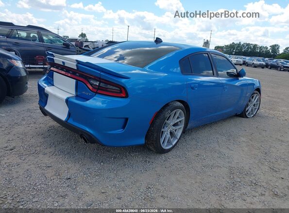 2C3CDXEJ1JH290990 2018 DODGE CHARGER Синий Задняя правая четверть