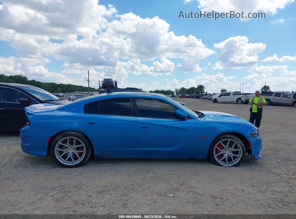 2C3CDXEJ1JH290990 2018 DODGE CHARGER Синий Панорамный вид салона 360°