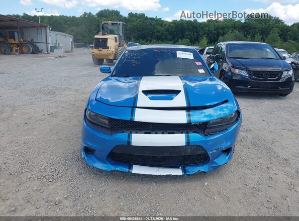 2C3CDXEJ1JH290990 2018 DODGE CHARGER Синий Вид задней части салона