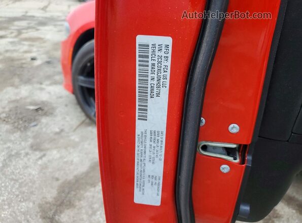 2C3CDXGJ0NH267784 2022 DODGE CHARGER Red VIN sticker view