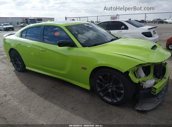 2C3CDXGJ0PH506690 2023 DODGE CHARGER Green Widok wnętrza 360 stopni