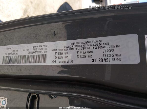 2C3CDXGJ1HH652663 2017 DODGE CHARGER Silver Engine compartment view