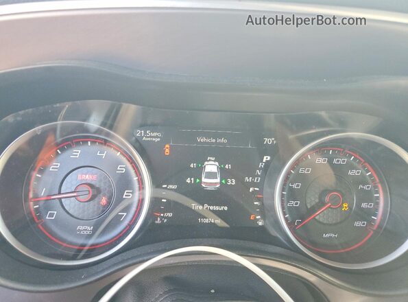 2C3CDXGJ1KH638012 2019 DODGE CHARGER White Vista del cuadro de instrumentos