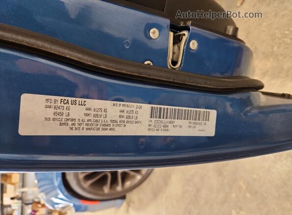 2C3CDXGJ1LH148347 2020 DODGE CHARGER Blue Engine compartment view