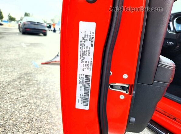2C3CDXGJ2GH347221 2016 DODGE CHARGER Orange VIN კოდის სტიკერის ხედი