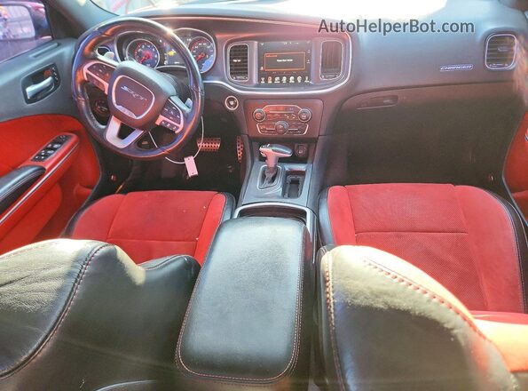 2C3CDXGJ3HH511187 2017 DODGE CHARGER Red Dashboard view