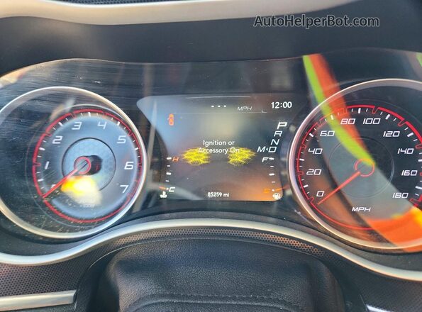 2C3CDXGJ3HH511187 2017 DODGE CHARGER Red Instrument cluster view