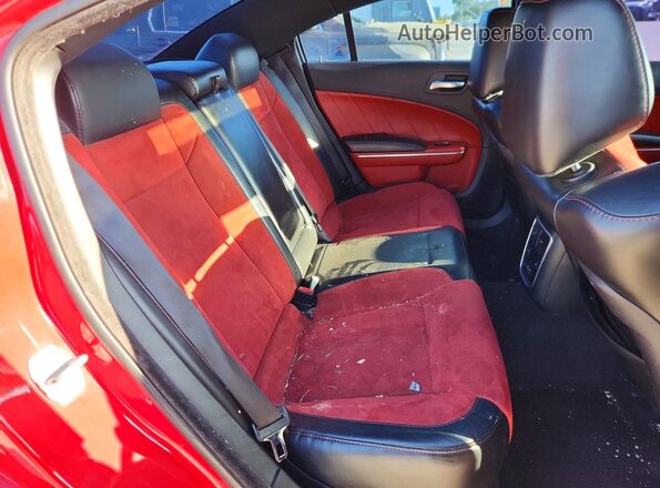 2C3CDXGJ3HH511187 2017 DODGE CHARGER Red Rear seats view