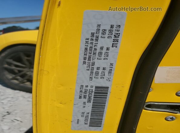 2C3CDXGJ3HH650865 2017 DODGE CHARGER Yellow Engine compartment view