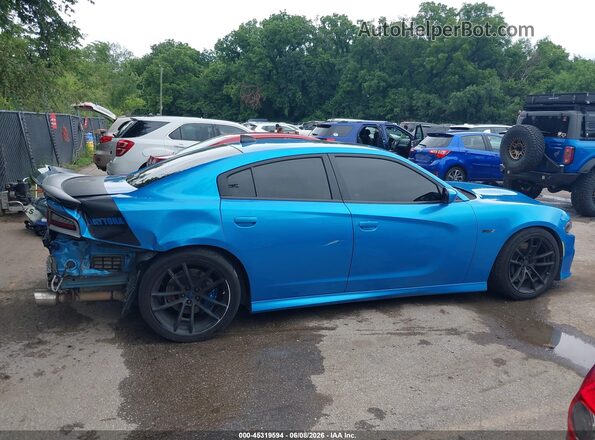 2C3CDXGJ3JH313540 2018 DODGE CHARGER Blue Vista interior trasera
