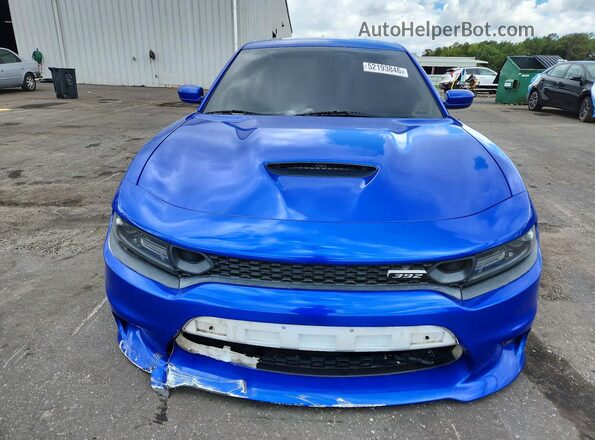 2C3CDXGJ3KH506885 2019 DODGE CHARGER Blue Вид спереду