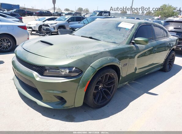 2C3CDXGJ4KH701152 2019 DODGE CHARGER Green Передня ліва чверть