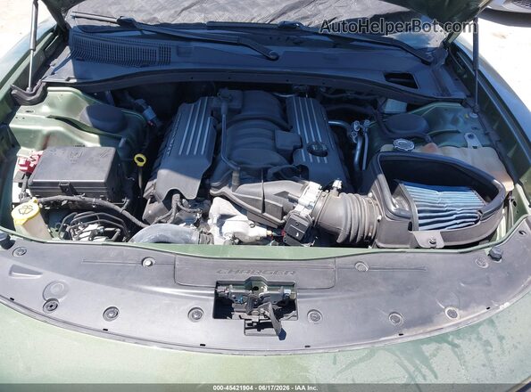 2C3CDXGJ4KH701152 2019 DODGE CHARGER Green Вид ззаду