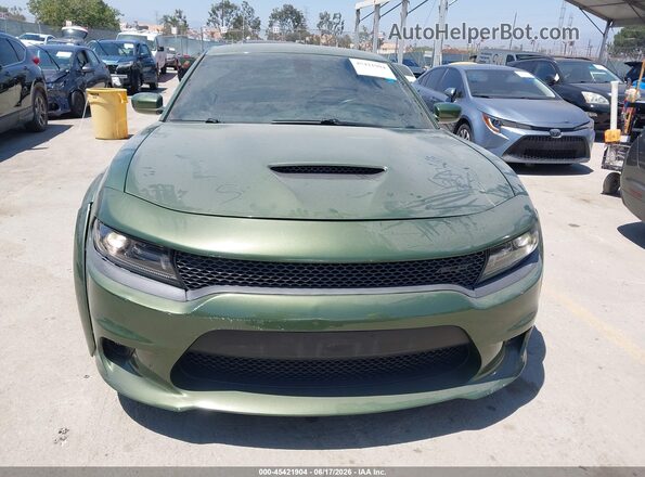 2C3CDXGJ4KH701152 2019 DODGE CHARGER Green Вид задньої частини салону
