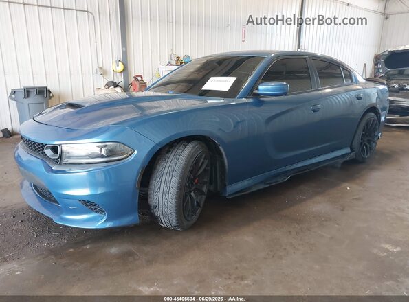 2C3CDXGJ4LH177129 2020 DODGE CHARGER Синий Передняя левая четверть