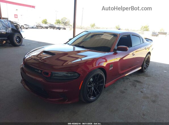 2C3CDXGJ6LH242398 2020 DODGE CHARGER Burgundy Առջևի ձախ երեք քառորդ տեսարան