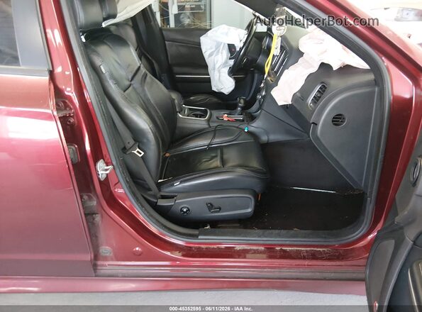 2C3CDXGJ7JH248238 2018 DODGE CHARGER Burgundy Вид салону спереду