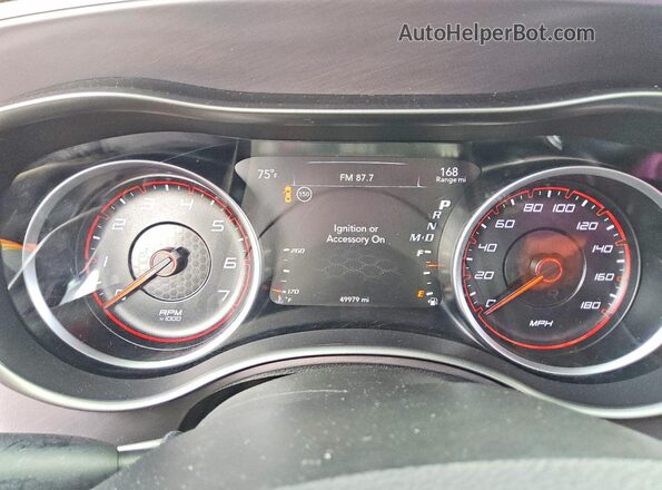 2C3CDXGJ7KH564014 2019 DODGE CHARGER Серый Вид щитка приборов