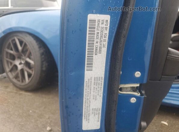 2C3CDXGJ8LH185833 2020 DODGE CHARGER Blue Widok naklejki z numerem VIN