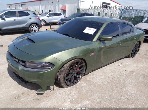 2C3CDXGJ8MH619279 2021 DODGE CHARGER Зеленый Передняя левая четверть