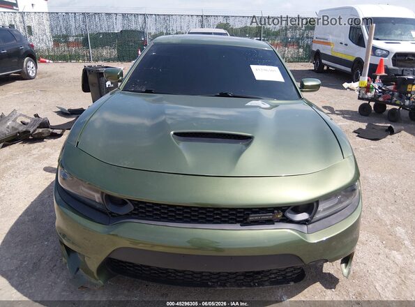 2C3CDXGJ8MH619279 2021 DODGE CHARGER Зеленый Вид задней части салона